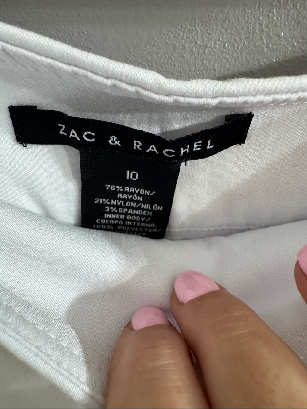Zac & Rachel White Scallop Hem Mini Skirt - Picture 3 of 4